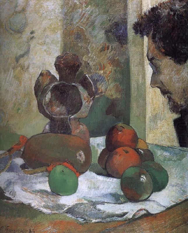 Paul Gauguin There is still life portrait side of the lava china oil painting image